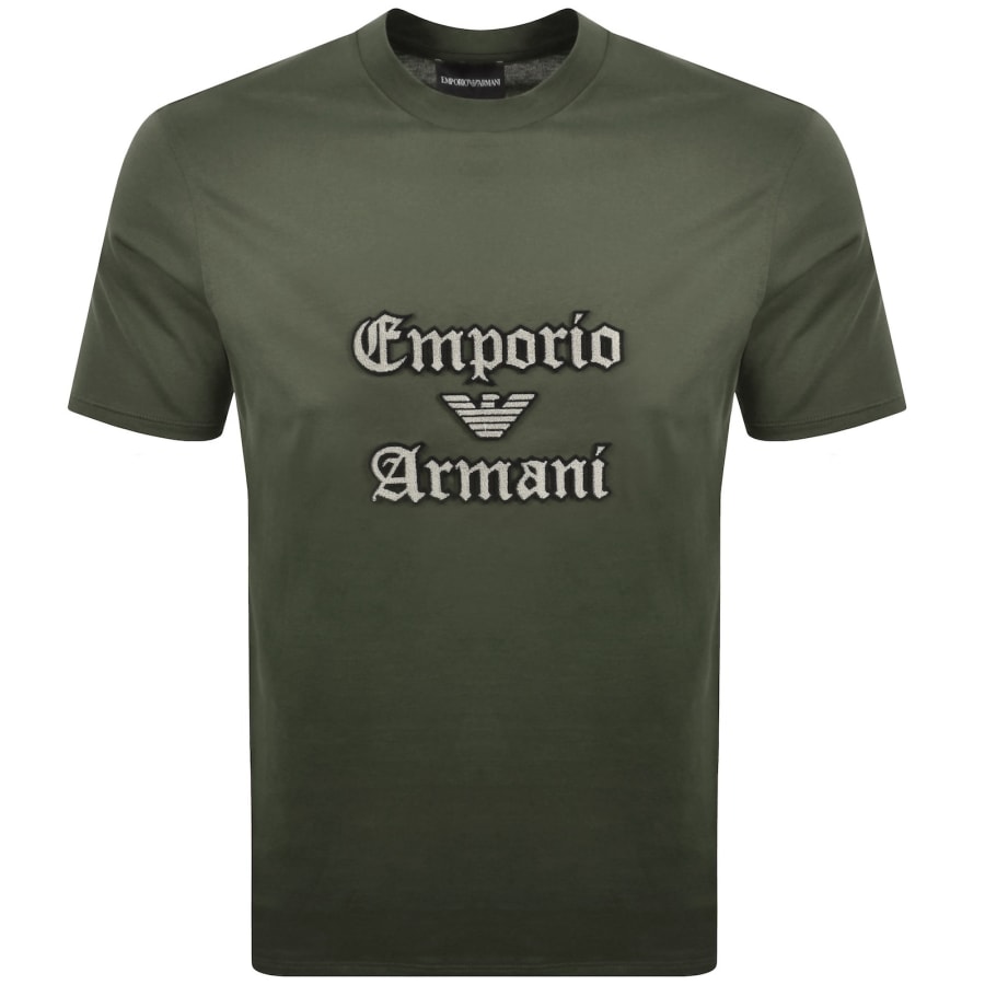 Emporio Armani グラデーション Tシャツ Emporio Armani Logo T Shirt Green | Mainline Menswear ca